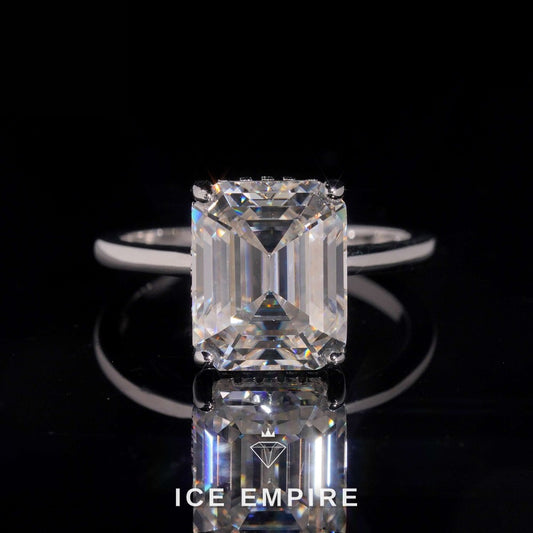 Iced Out Gold Plated Moissanite Wedding Band