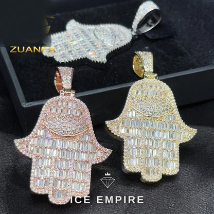 Iced Out Baguette Rose Gold Plated Cuban Chain