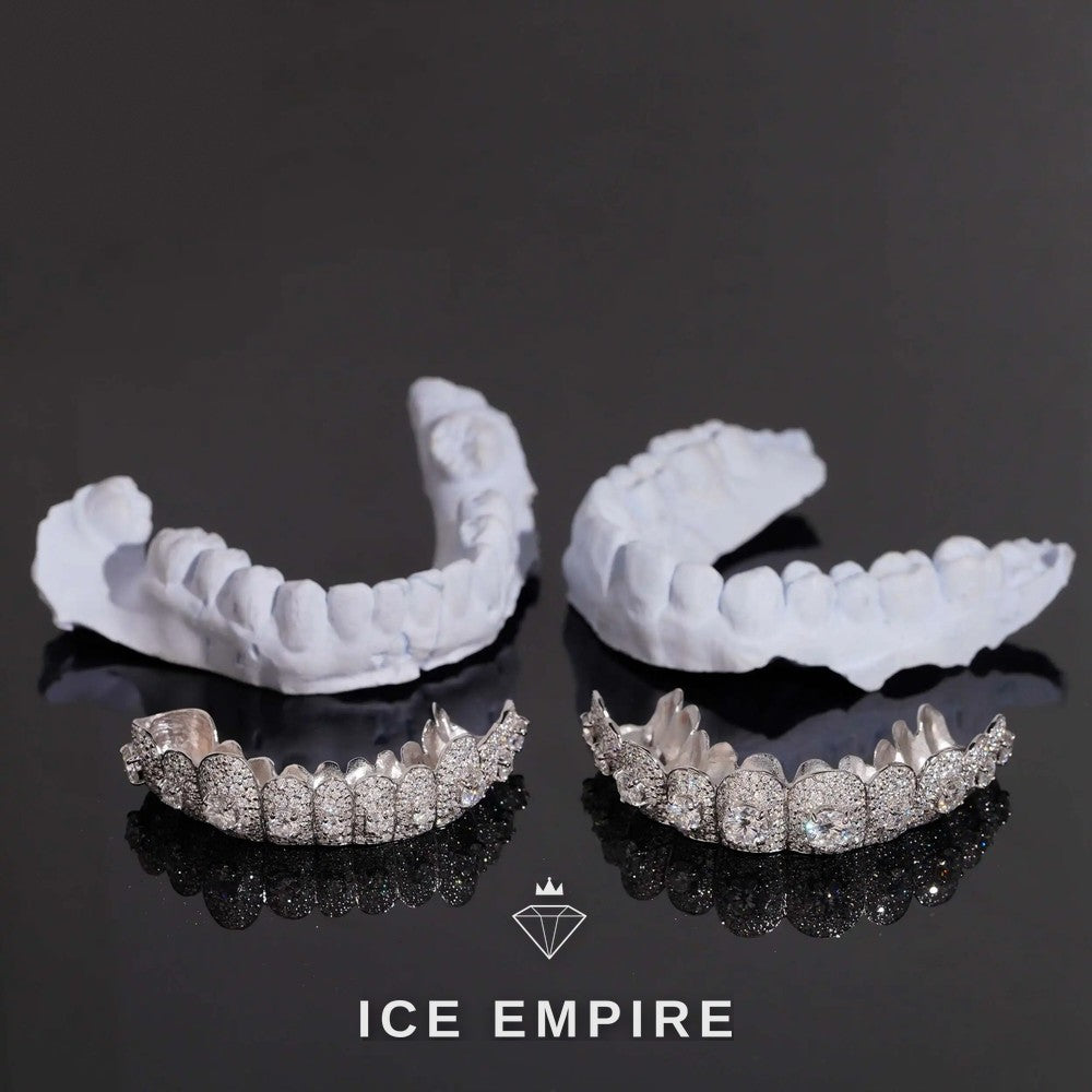 Iced Out 925 Silver Moissanite Grillz