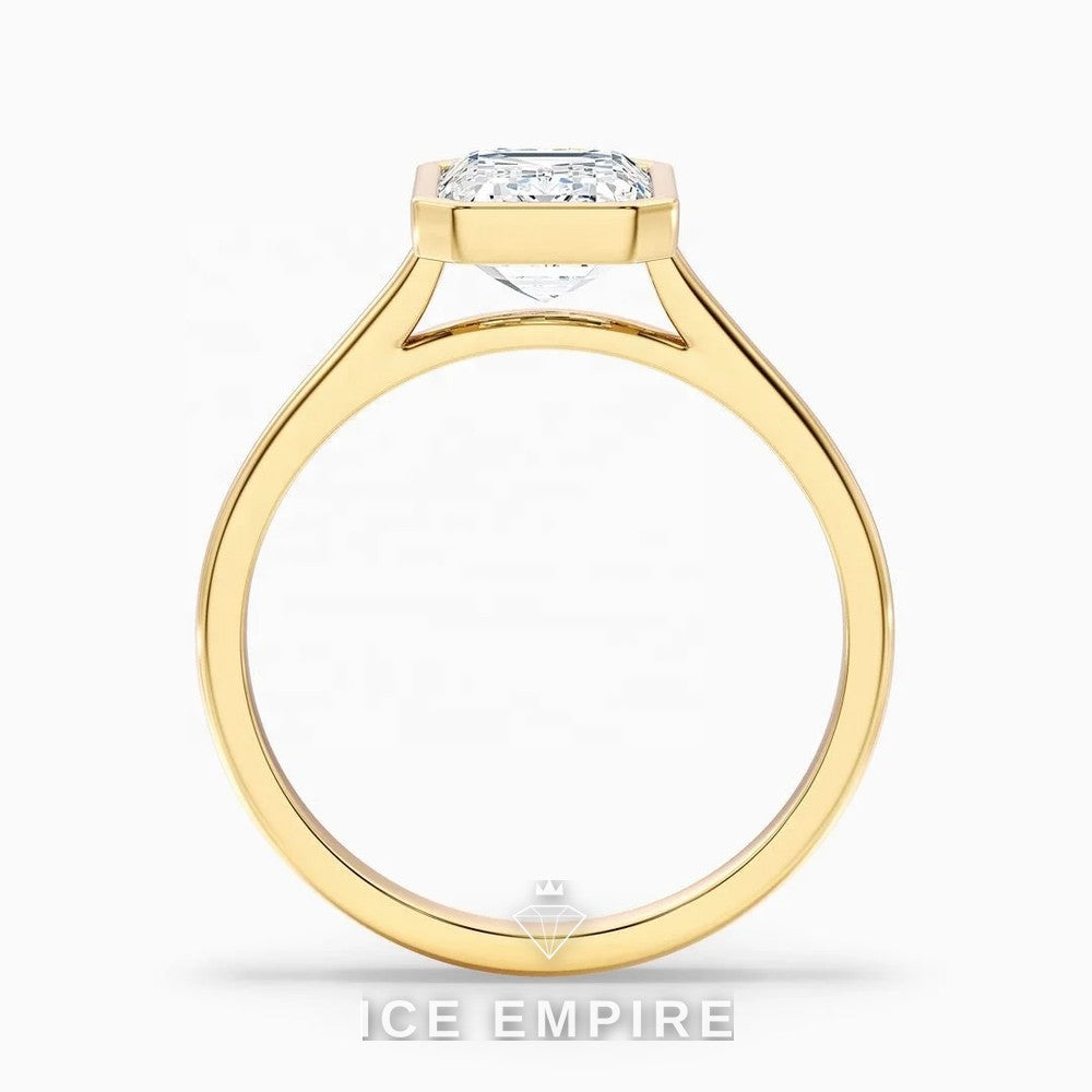 Iced Out 10K Gold Lab Grown Diamond Engagement Ring