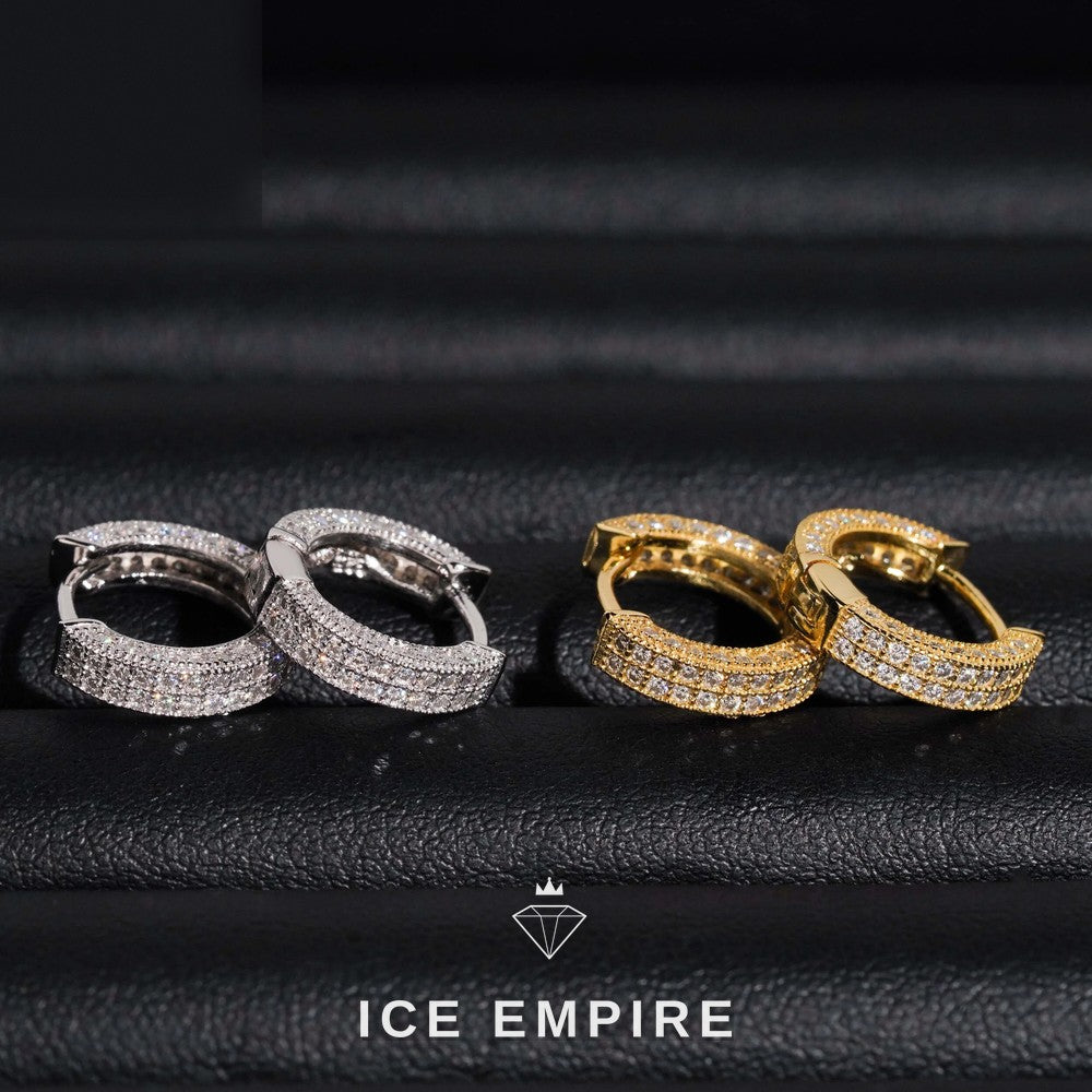 Iced Out Gold Plated Lab Grown Diamond Earrings