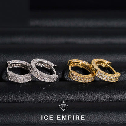 Iced Out Gold Plated Lab Grown Diamond Earrings