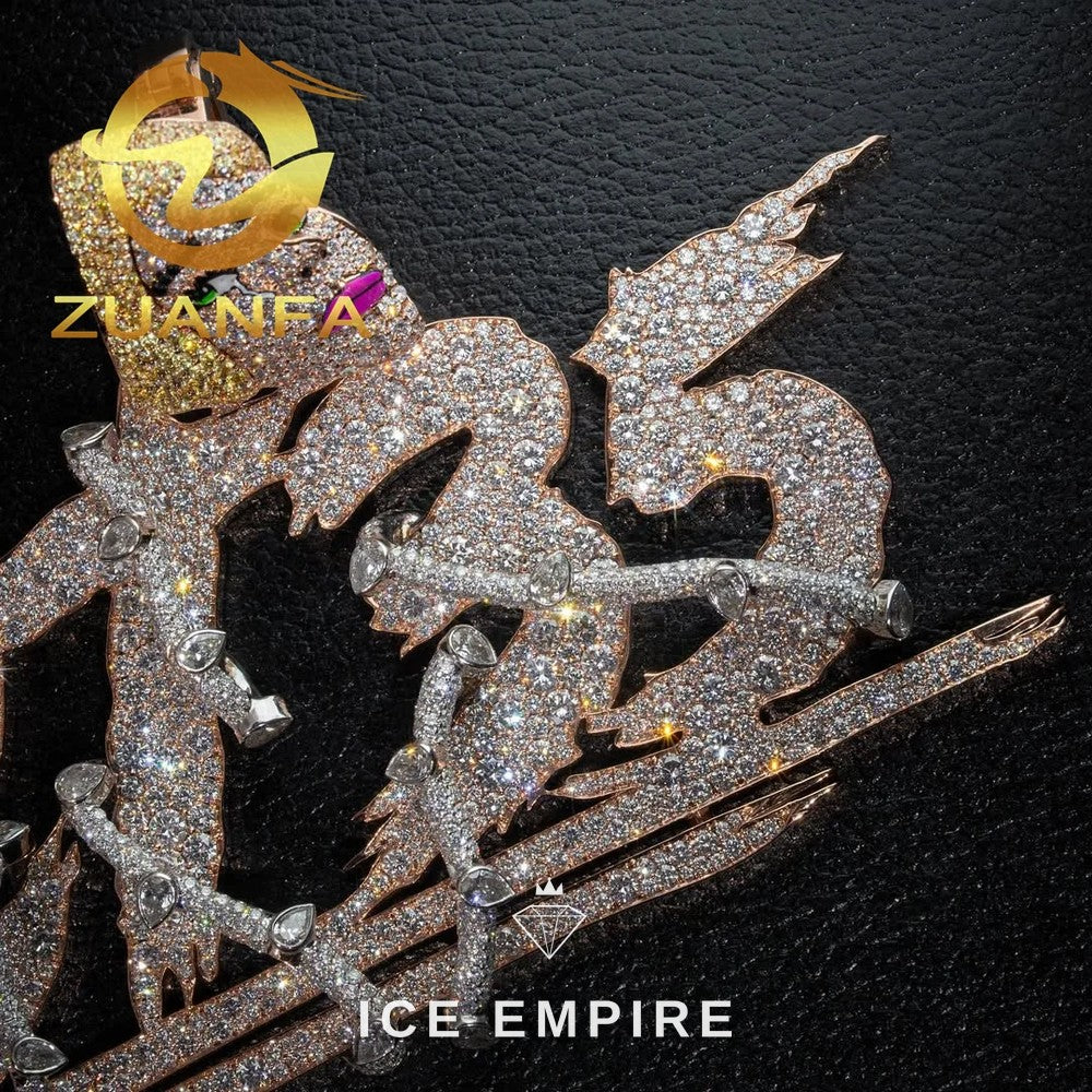 Iced Out Rose Gold Plated Pendant
