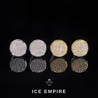 Iced Out Gold Plated Moissanite Stud Earrings
