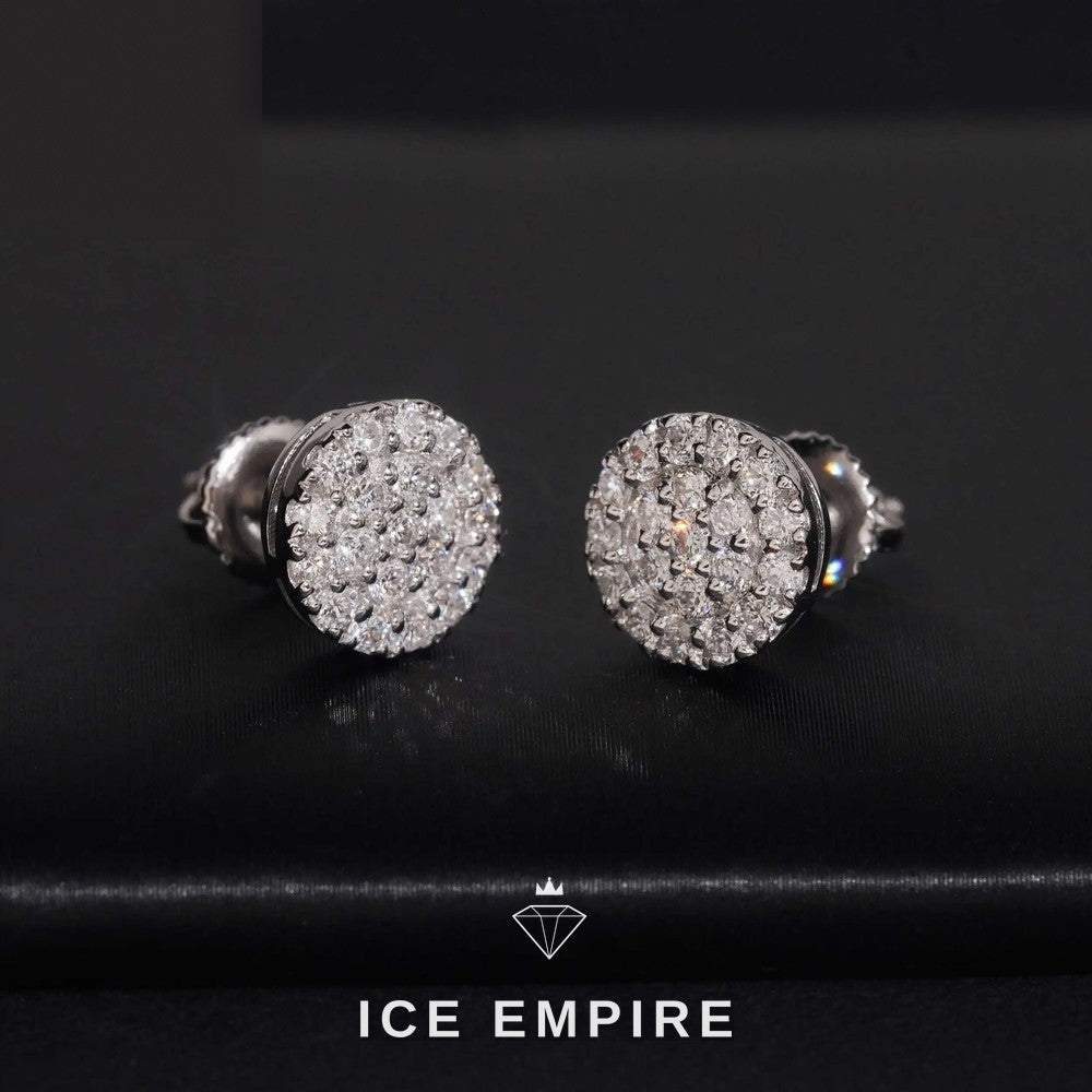 Iced Out Rose Gold Plated Earrings