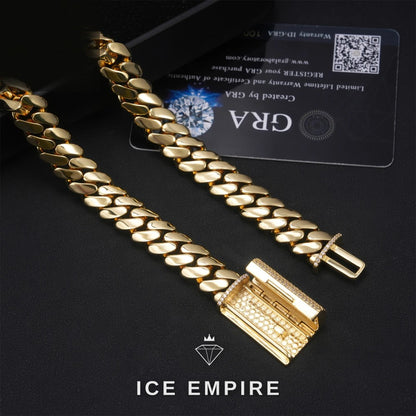 Iced Out Rose Gold Plated Moissanite Cuban Chain