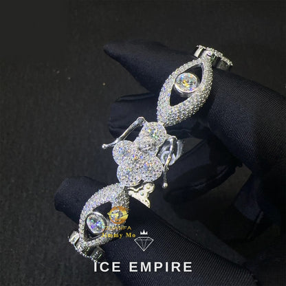 Iced Out 925 Silver Moissanite Cuban Chain