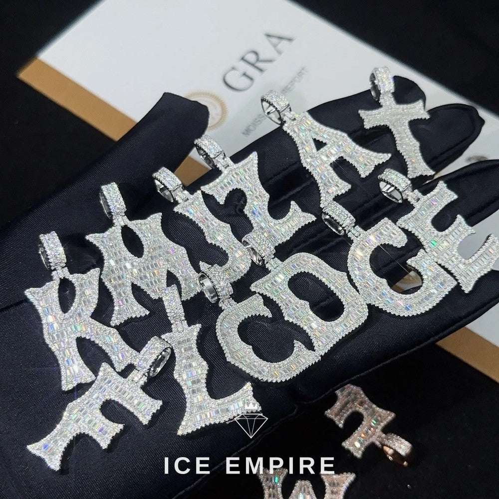 Iced Out Baguette Rose Gold Plated Cuban Chain