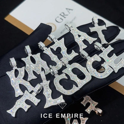 Iced Out Baguette Rose Gold Plated Cuban Chain