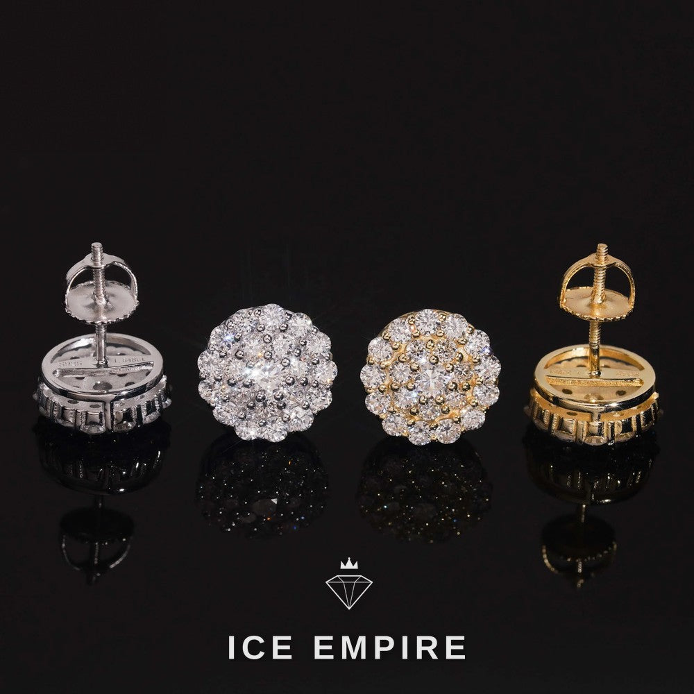 Iced Out Rose Gold Plated Lab Grown Diamond Earrings