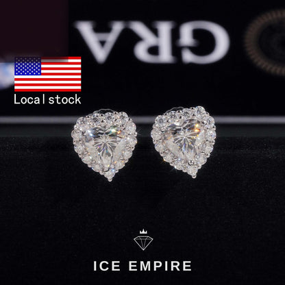 Iced Out Gold Plated Moissanite Earrings