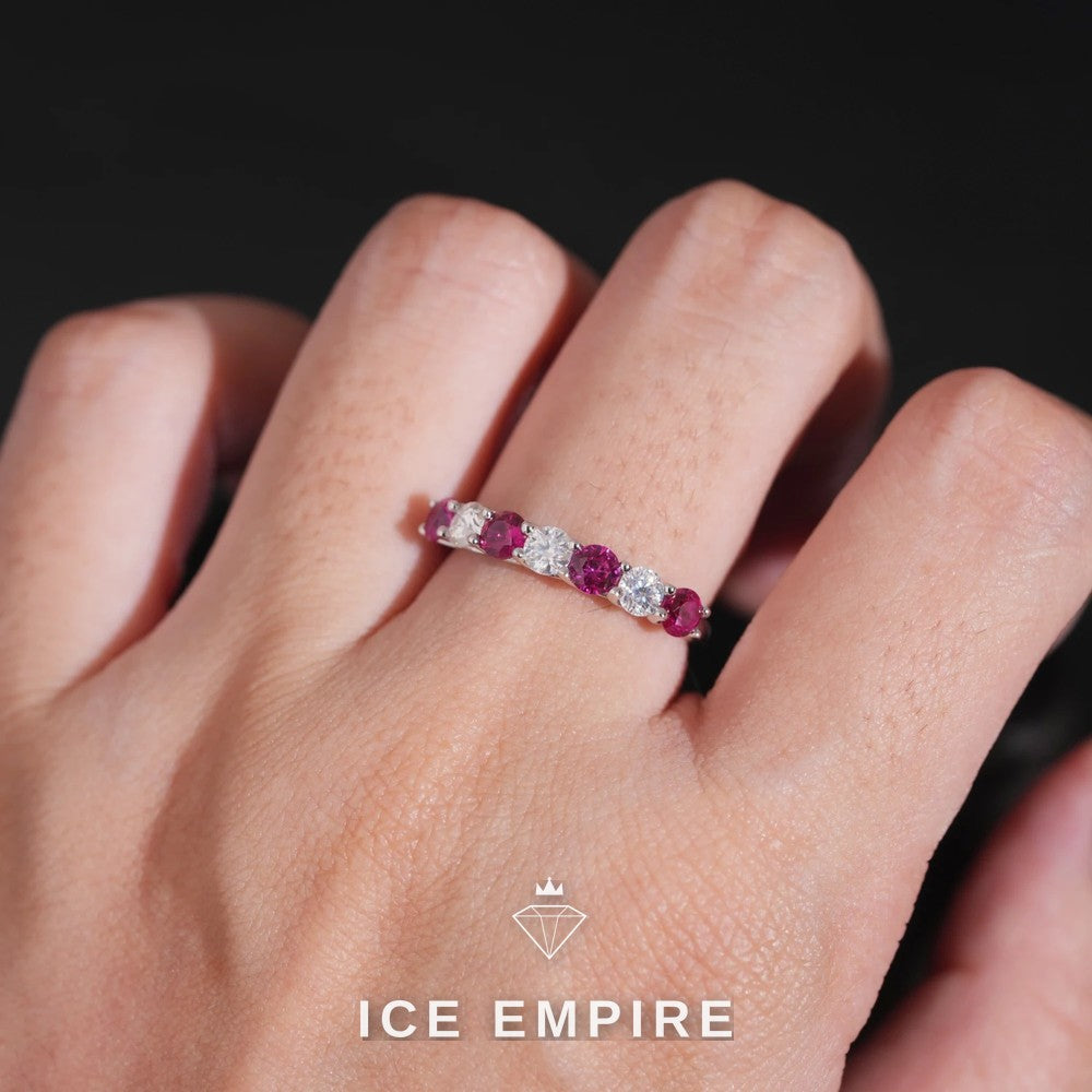 Iced Out 925 Silver Moissanite Ring