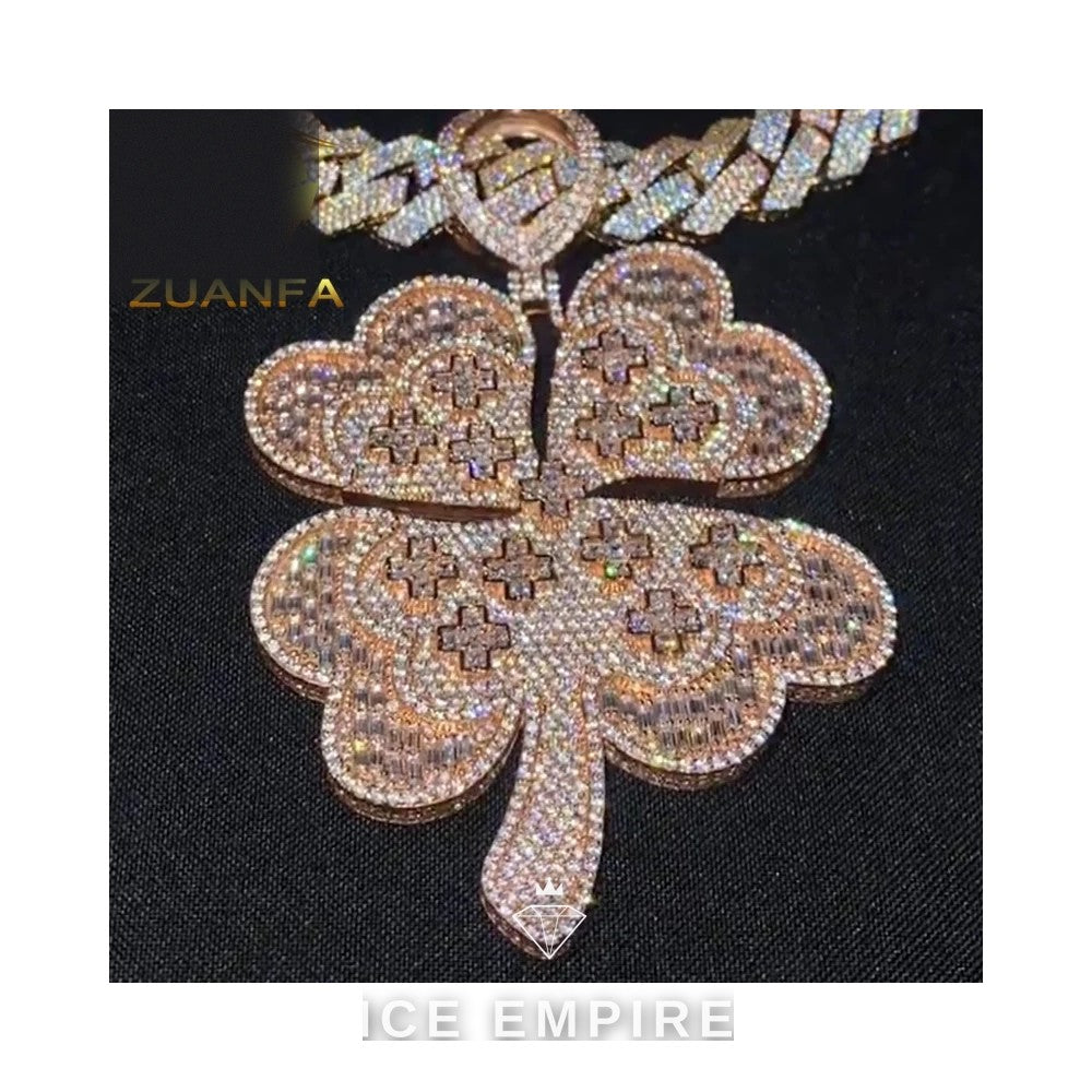 Iced Out 925 Silver Moissanite Pendant