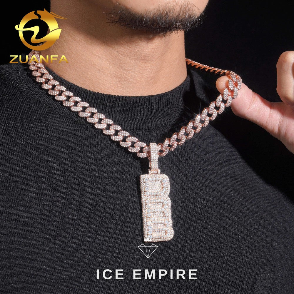 Iced Out 925 Silver Pendant