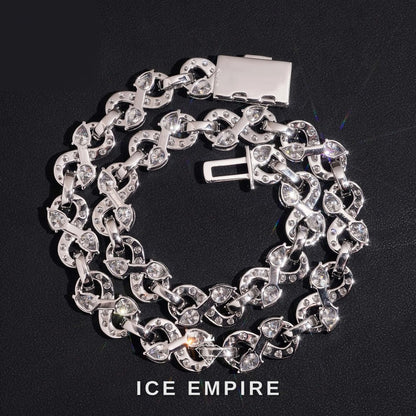 Iced Out Rose Gold Plated Moissanite Cuban Chain