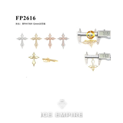 Iced Out Cross 925 Silver Moissanite Pendant