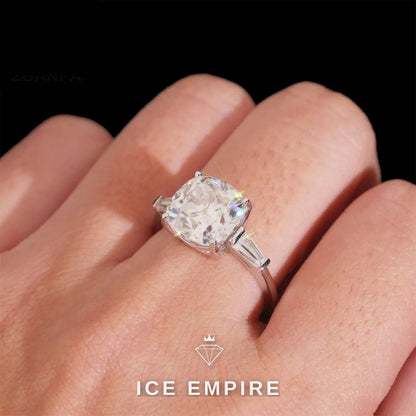 Iced Out 925 Silver Moissanite Wedding Band