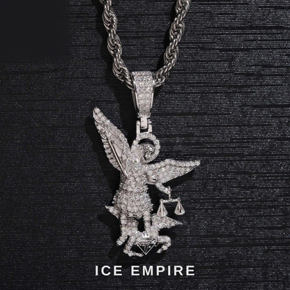 Iced Out Baguette Gold Plated Lab Grown Diamond Pendant
