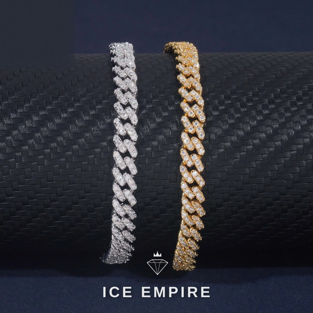 Iced Out Rose Gold Plated Moissanite Cuban Chain