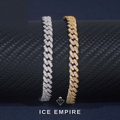 Iced Out Rose Gold Plated Moissanite Cuban Chain