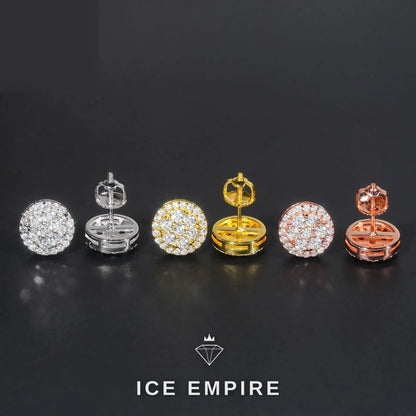 Iced Out Rose Gold Plated Moissanite Earrings