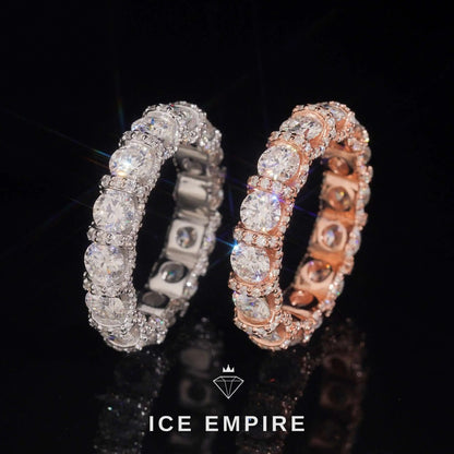 Iced Out 925 Silver Moissanite Ring