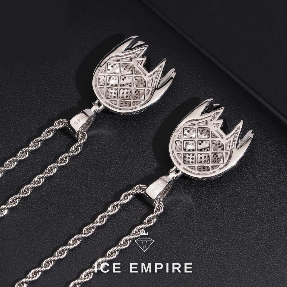 Iced Out 925 Silver Moissanite Pendant