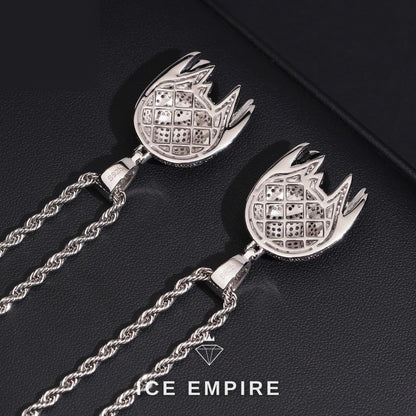 Iced Out 925 Silver Moissanite Pendant