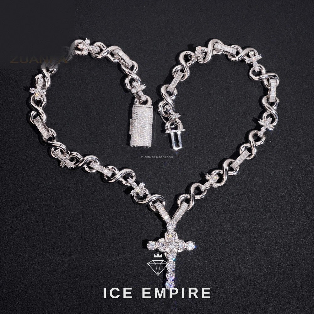 Iced Out Baguette Gold Plated Moissanite Pendant