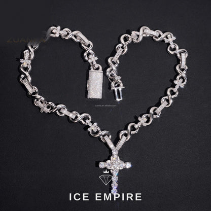 Iced Out Baguette Gold Plated Moissanite Pendant