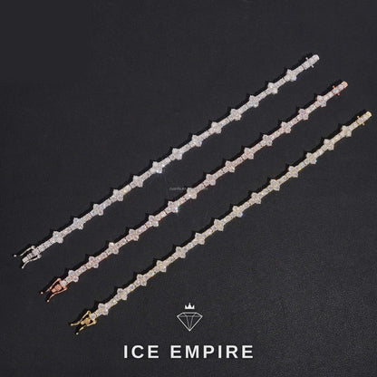 Iced Out 925 Silver Moissanite Tennis Chain