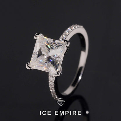 Iced Out Rose Gold Plated Moissanite Wedding Band