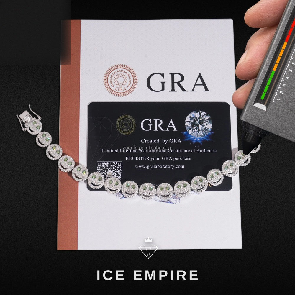 Iced Out 925 Silver Moissanite Cuban Chain