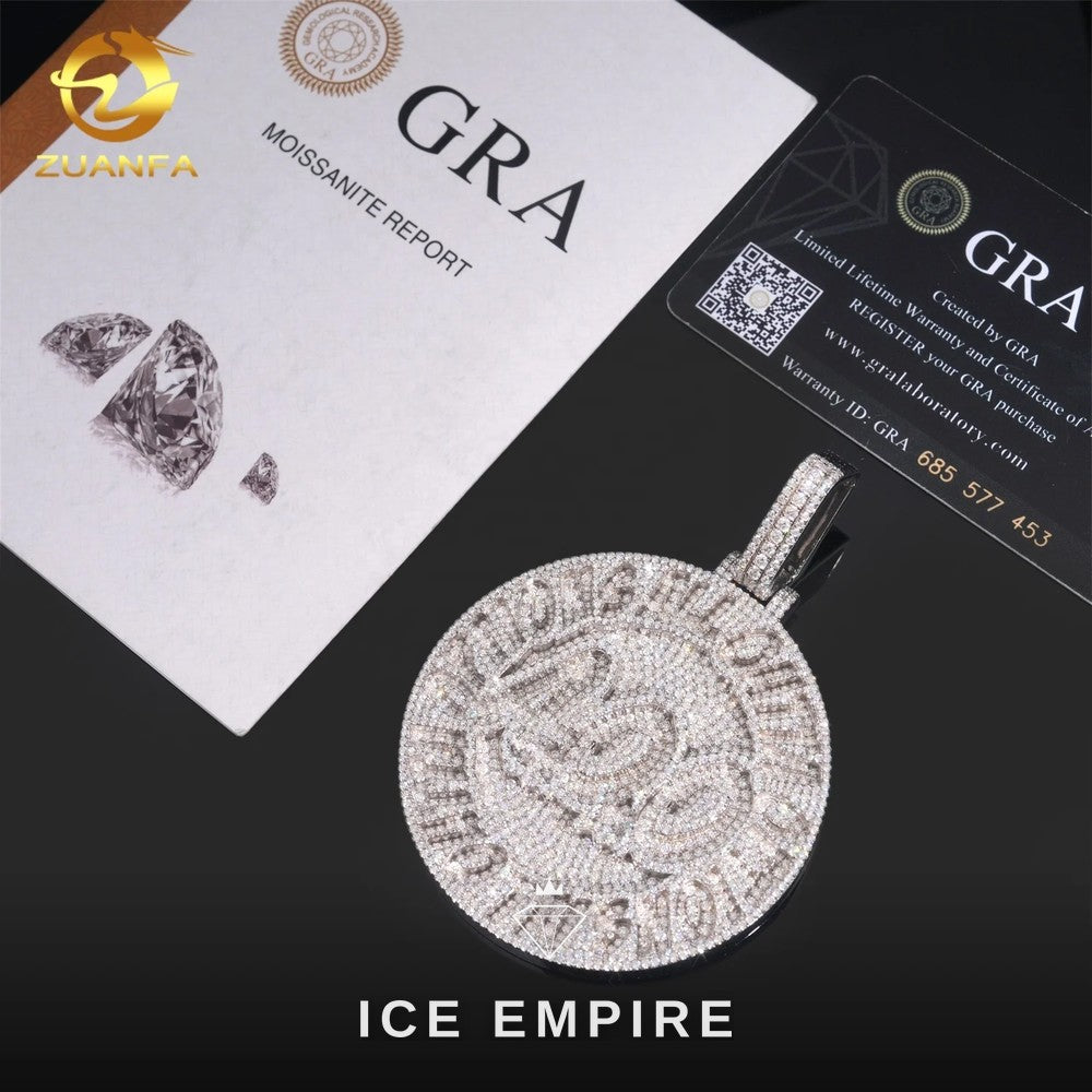 Iced Out 925 Silver Pendant
