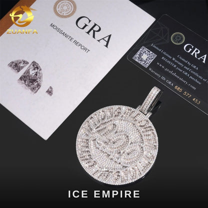 Iced Out 925 Silver Pendant