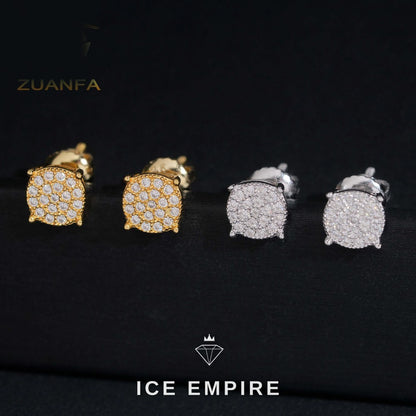 Iced Out Gold Plated Moissanite Earrings
