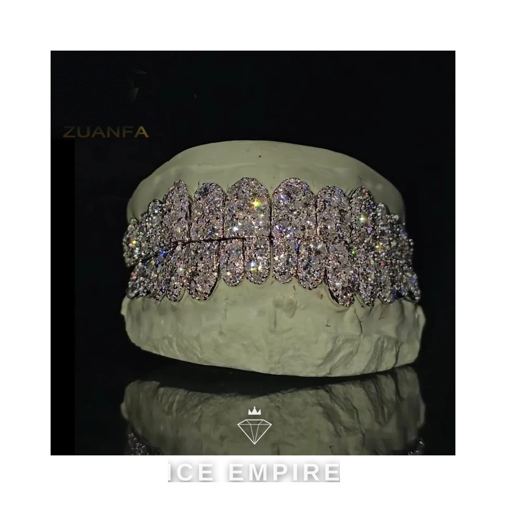 Iced Out Gold Plated Moissanite Grillz