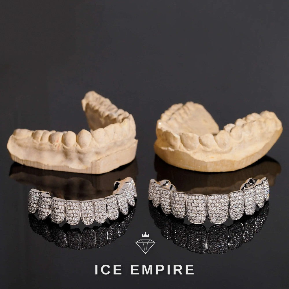 Iced Out 925 Silver Moissanite Grillz