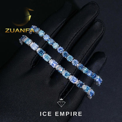 Iced Out 925 Silver Moissanite Tennis Bracelet