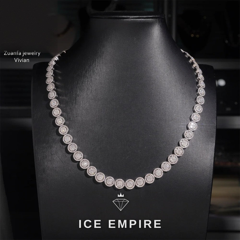 Iced Out Rose Gold Plated Moissanite Cuban Chain