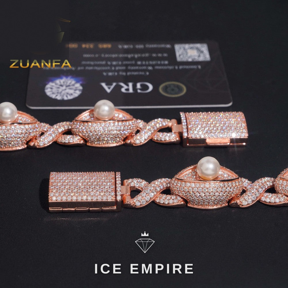 Iced Out 925 Silver Cuban Chain
