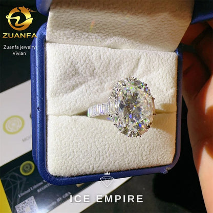 Iced Out 925 Silver Moissanite Ring