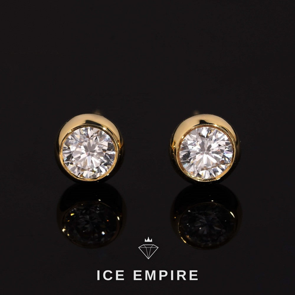 Iced Out 18K Gold Lab Grown Diamond Earrings
