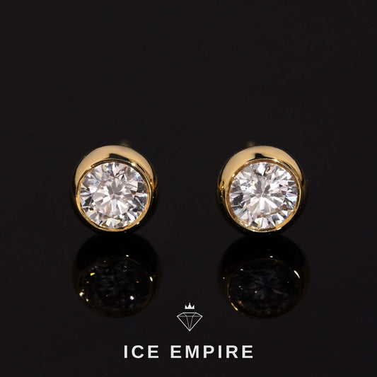 Iced Out 18K Gold Lab Grown Diamond Earrings