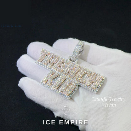 Iced Out 925 Silver Moissanite Pendant