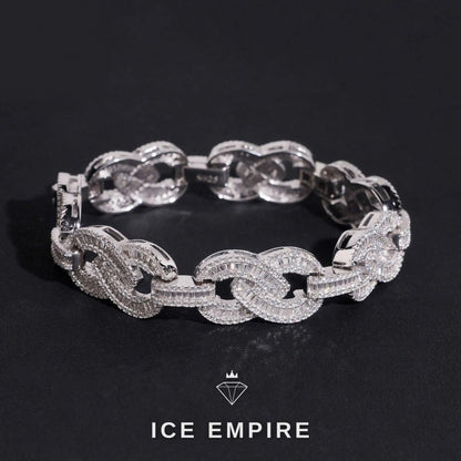 Iced Out Cross Rose Gold Plated Moissanite Cuban Chain