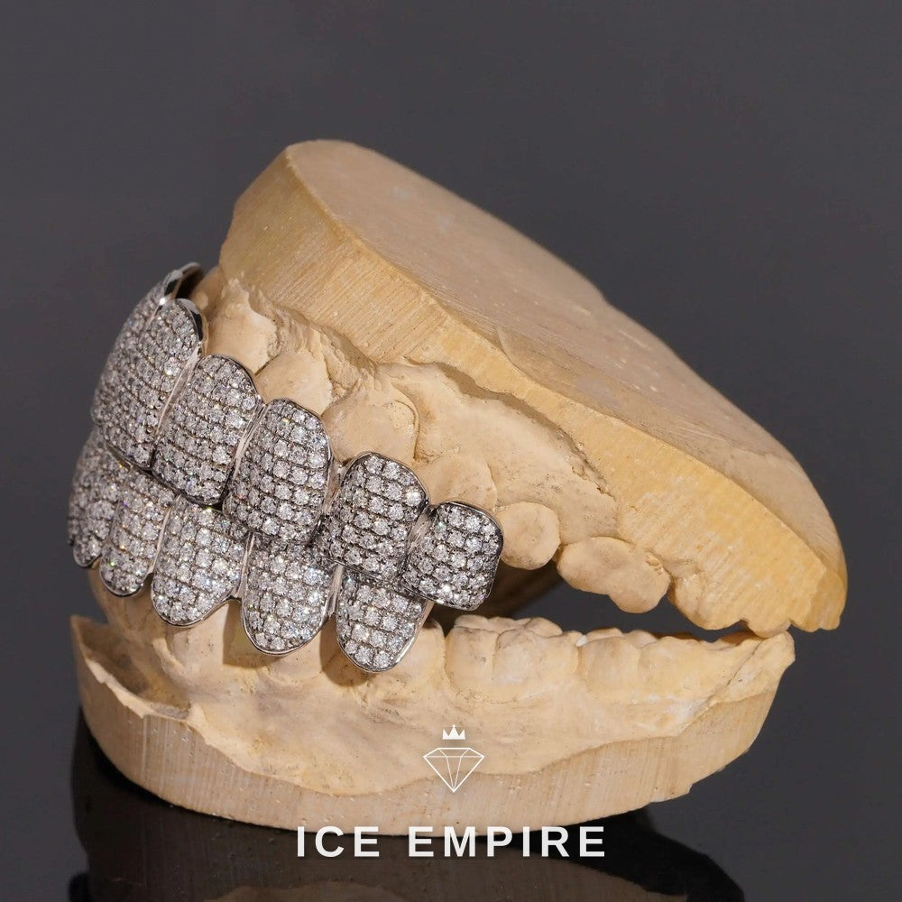 Iced Out 925 Silver Moissanite Grillz
