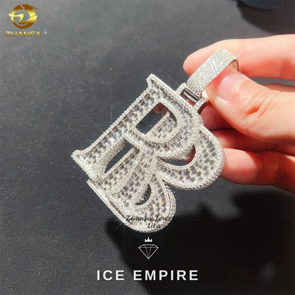 Iced Out 925 Silver Pendant
