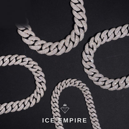 Iced Out Rose Gold Plated Moissanite Cuban Chain