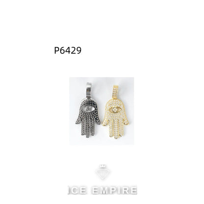Iced Out Baguette Rose Gold Plated Pendant